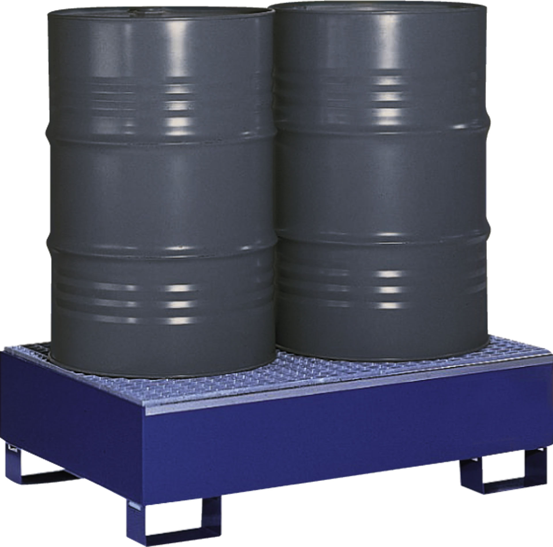 Auffangwanne aus Stahl mit Gitterrost M 