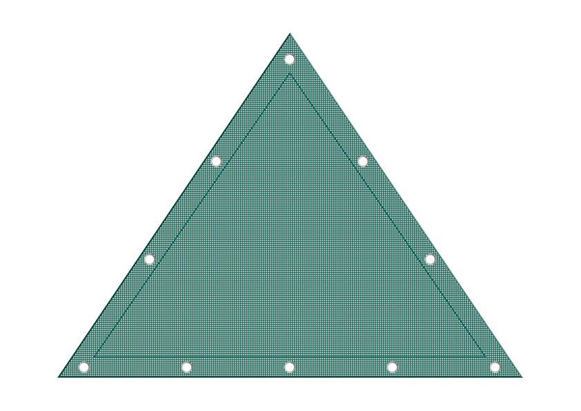 Windschutznetz fein gleichschenkliges Dreieck 