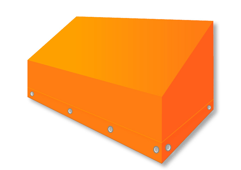 Abdeckhaube 650 g/m² mit zwei Höhen 