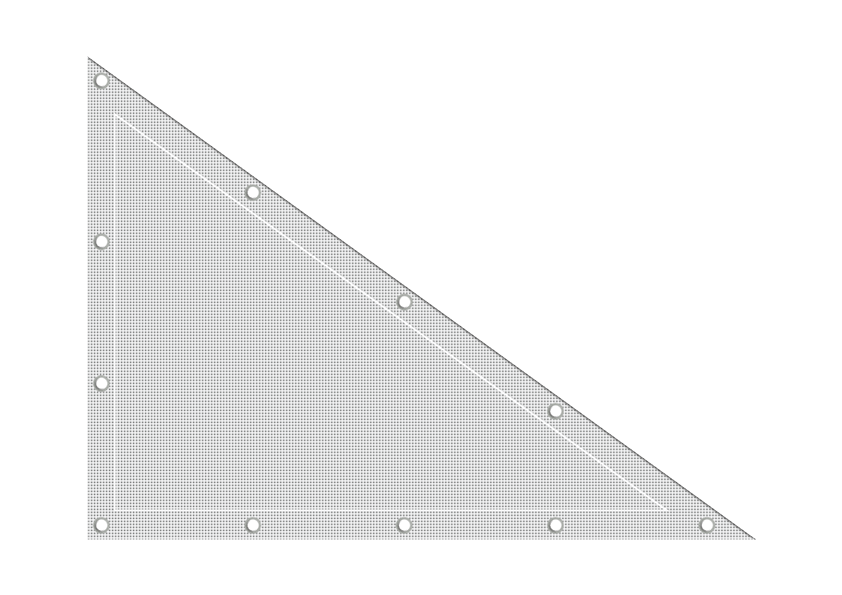 Schattiernetz S-2000 rechtwinkliges Dreieck 