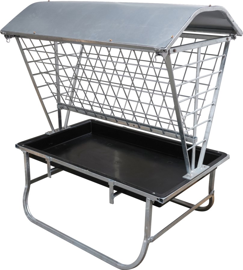 Grillkorb, Spießgrill, Schale, Metallgestell, Hitzeschutzdach