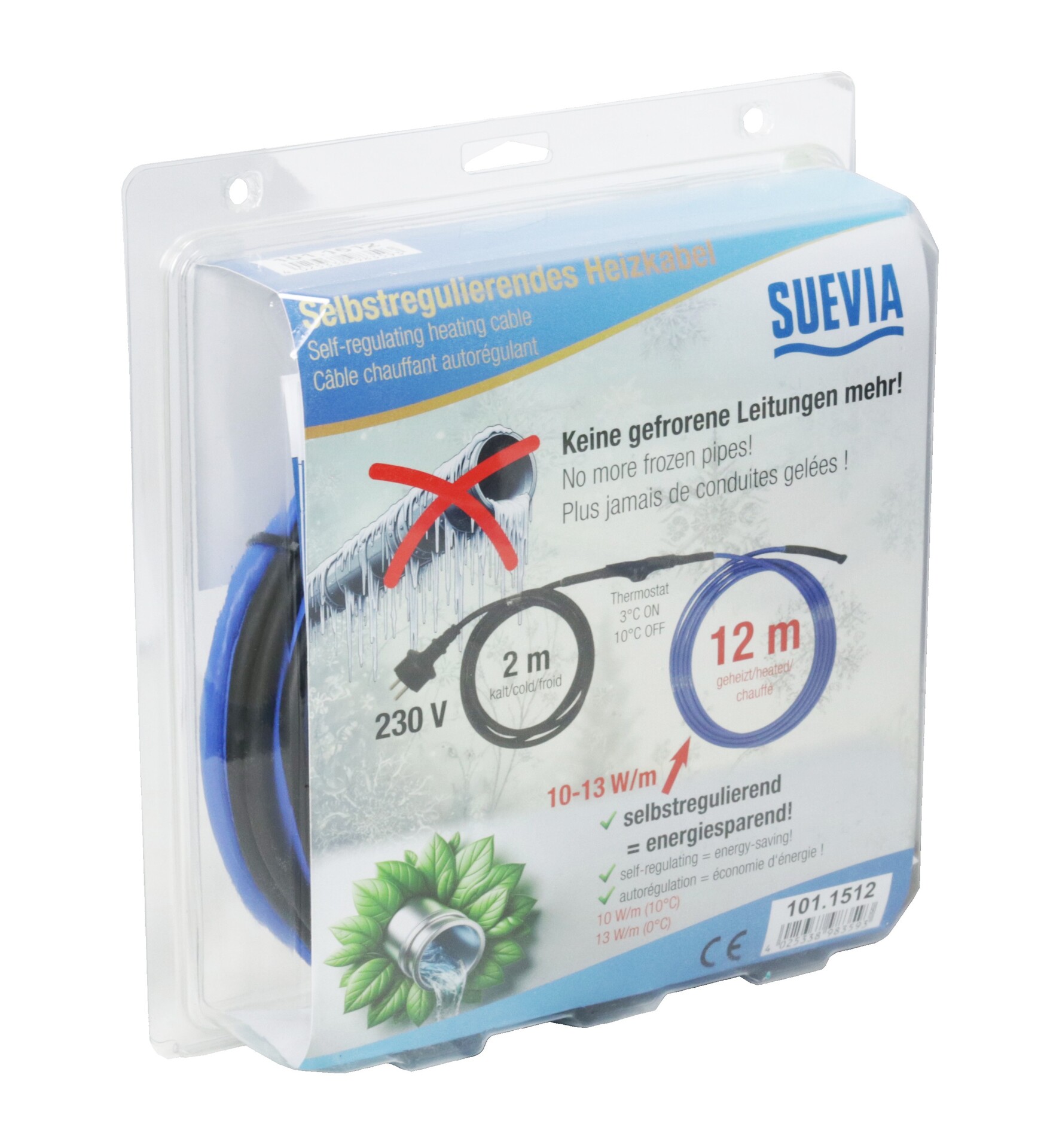 Selbstregulierendes Heizkabel mit Thermostat 230 V