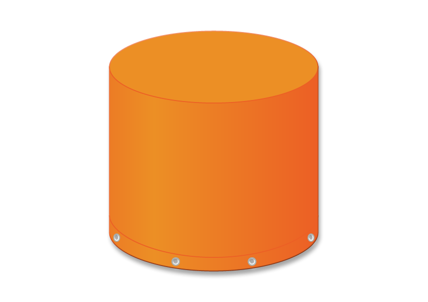 Abdeckhaube 650 g/m² rund 