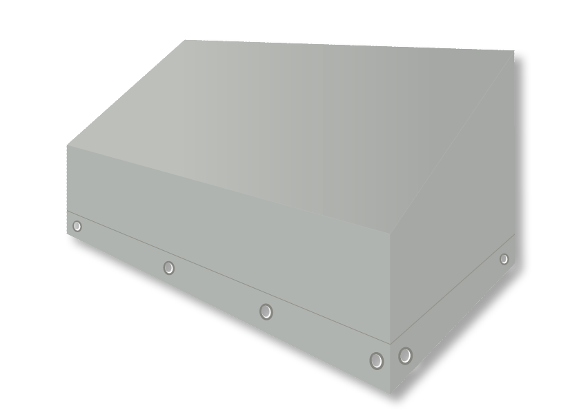 Abdeckhaube 400 g/m² mit zwei Höhen 