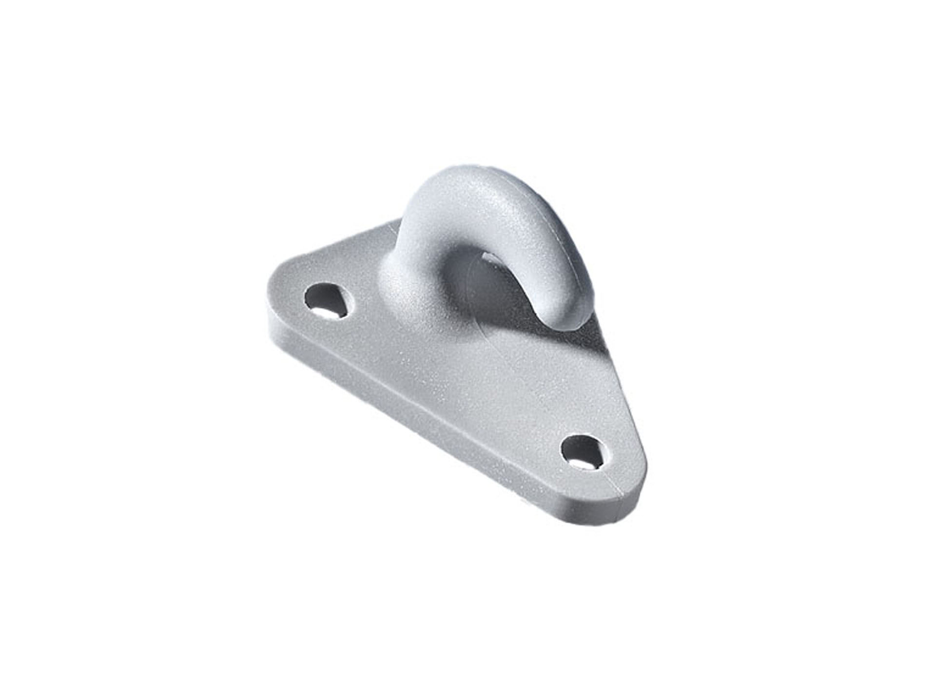 Dreiloch-Planenhaken 45 mm x 40 mm Kunststoff grau