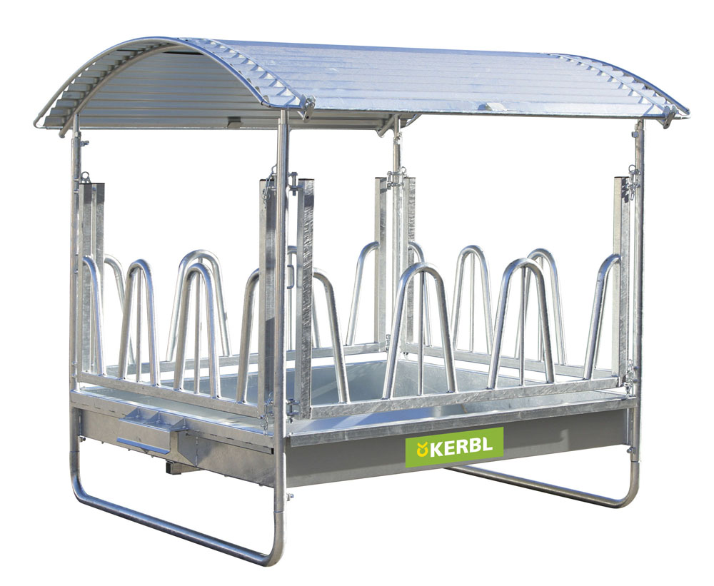 Viereckraufe mit Palisadenfressgitter 