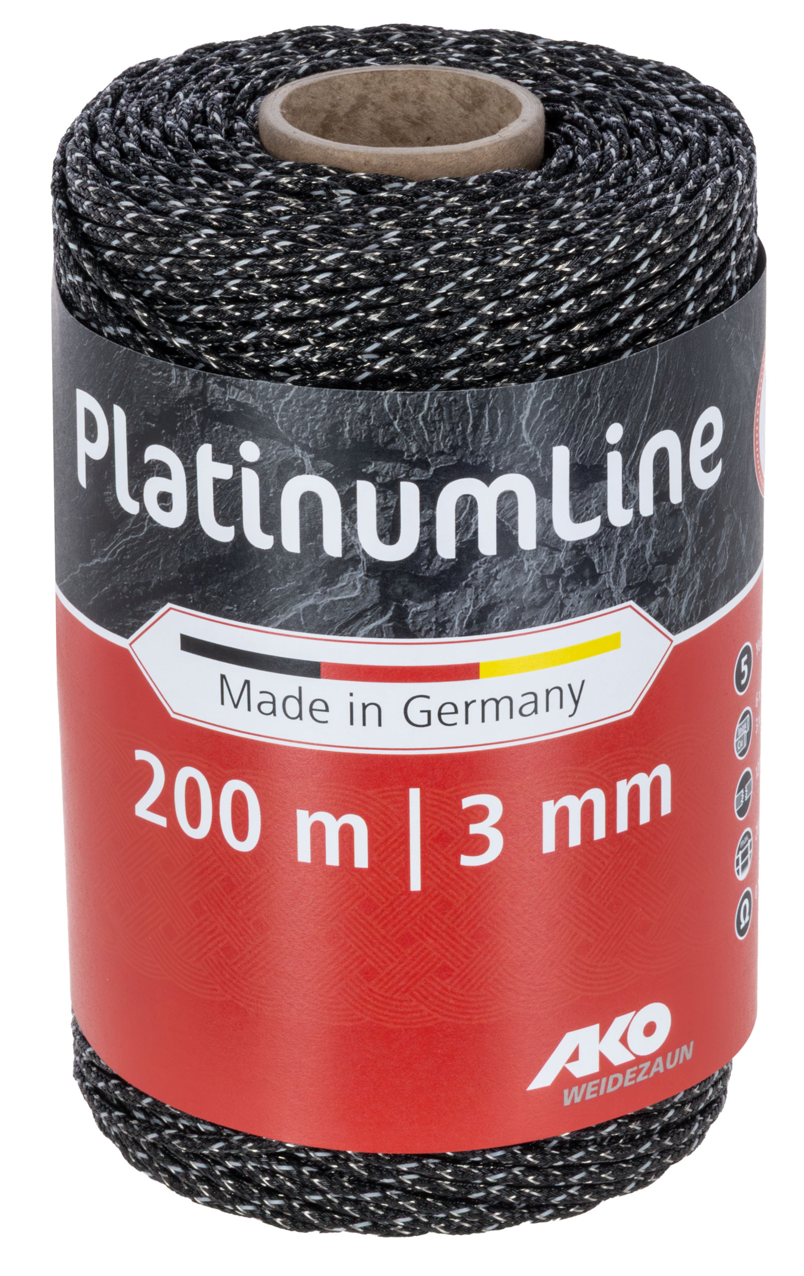 Kordelzug, Garnrolle, Kunststoffkern, 3 mm, 200 m
