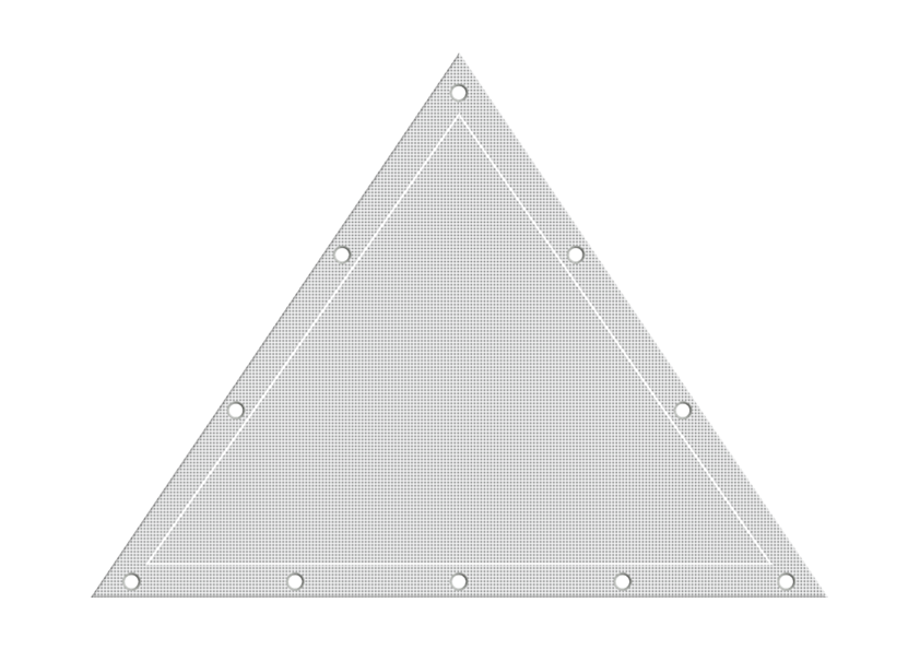 Schattiernetz S-2000 gleichschenkliges Dreieck 